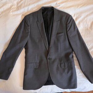 Topman single breasted suit jacket in gray